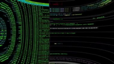 Hackleme uyarı iletisi ile bilgisayar ekranı Döngü Canlandırması.