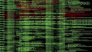 Soyut dijital ekran Arkaplanı üzerindeki programlamanın 4k Canlandırması.