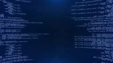 Mavi Ekran Canlandırması 'nda 3D hack kodu veri akışı.