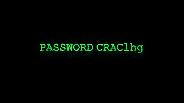 Анимирование слова Hacking в белом текстовом компьютере в фоновом режиме Loop. — стоковое видео