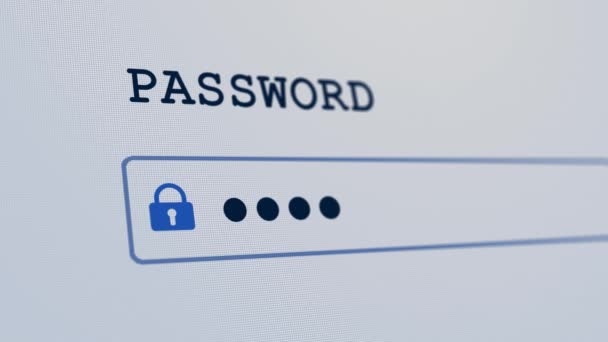Digite a senha. Faça login na sua conta Animação. — Vídeo de Stock