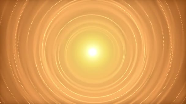 Strisce di particelle d'oro flusso tunnel movimento spettacolare, lusso strisce di particelle d'oro Linee. — Video Stock