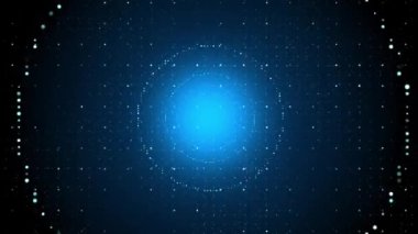 Dijital Veri Tüneli Teknoloji Ağı Döngüsü Arkasında Uçan.