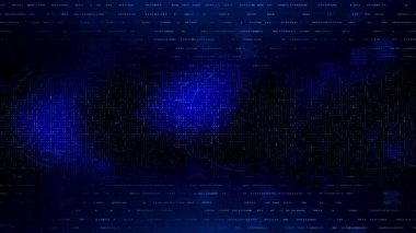 Dijital grafikler, grafikler, bilgisayar verileri Geleceğin Ekran Döngüsü Canlandırması Arkaplanı.