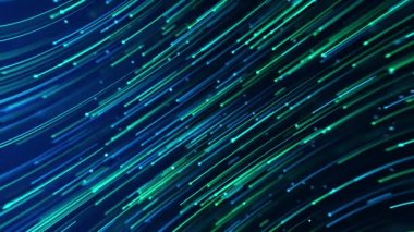 4k Soyut Neon çizgileri geometrik döngü arkaplan veri akışı.