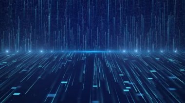 3d Büyük Veri Görselleştirme Fütürist Teknoloji Döngüsü Arkaplanı.