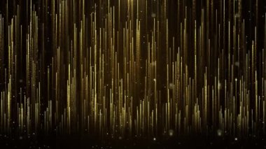 4K Döngü Yaratıcı Doku Parlak neon çizgiler veya lazerler ve parlayan parçacıklar yükseliyor.
