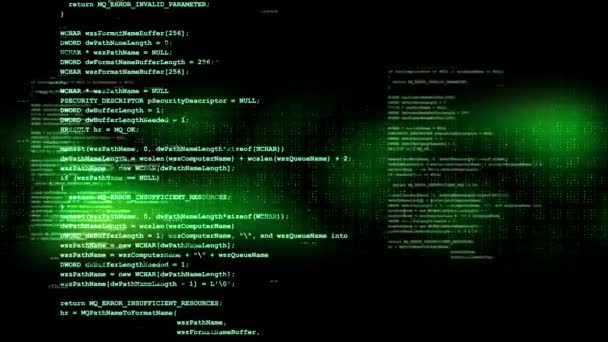 Software-Quellcode Programmiercode auf dem Computerbildschirm Loop Animation. — Stockvideo