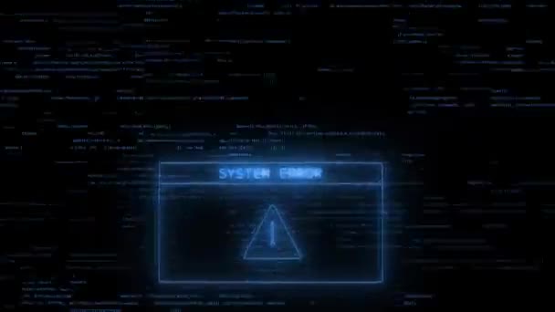 Système numérique Erreur de sécurité Bruit Effet Glitch TV Boucle d'écran Animation Arrière-plan. — Video