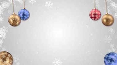Güzel Noel Baloları Asma Baloları Paket Dekorasyonu 4K animasyon