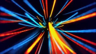 3d 4K Soyut parlayan fiber çizgiler fiber optik çizgiler Döngü Canlandırması.