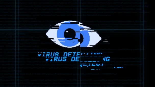Boucle 4K Animation de piratage attaque de virus informatique, cybercriminalité violation de la sécurité, logiciels malveillants. — Video