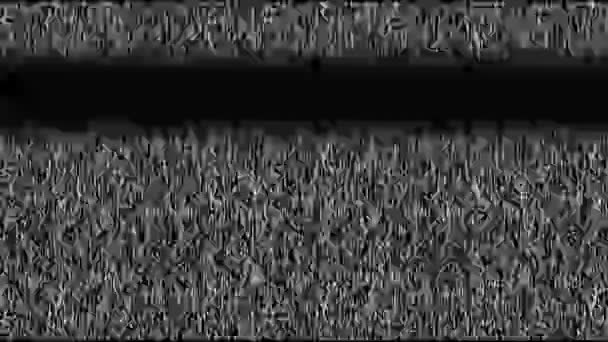 Glitch brus statisk TV VFX. Visuella videoeffekter ränder Loop Animation Bakgrund, — Stockvideo