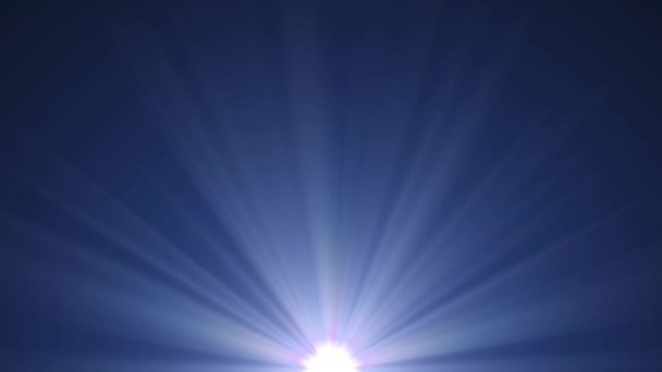4K Parâmetro global isolado Animação de raios de luz azul Fundo. — Vídeo de Stock