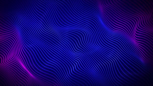 Loop animation of Abstract colorful wavy background in bright rainbow colors. — Stockvideo