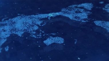 Dünya Haber Döngüsü Arkaplan Dünya Haritası Bağlanıyor.