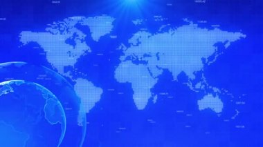 4K Global network connection and data connections Loop Animation.