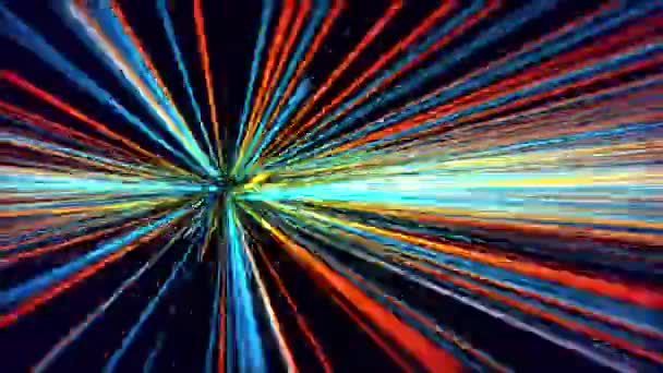 Fiber optik ağ animasyonu için 3D 4K döngü çizgileri. Dijital ışıkların hızı. — Stok video