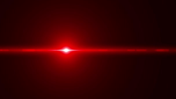 Sol vermelho luzes móveis laser lente óptica chama sobreposição brilhante animação arte fundo — Vídeo de Stock