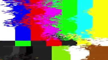 Eski tip televizyonun sinyali yok. Statik renk gürültüsü. Arıza Hatası Video Hasar arkaplanı.