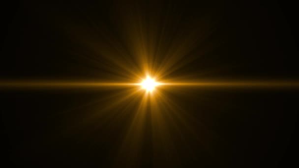 Sun light lens flares art animation Loop background. — Stock Video