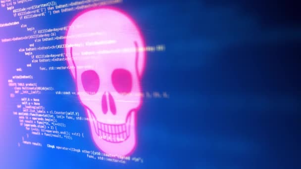 Skriver programmeringskodskärm. Webbplatskoder på datorn. — Stockvideo