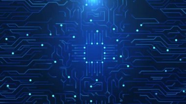 4K Devre Teknolojisi Yüksek teknolojili dijital veri bağlantı sistemiyle döngü arkaplanı