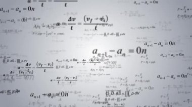 Geometrik optik denklemlere doğru yumuşak bir yolculuk fizik formülleri Döngü Animasyon Arkaplanı.