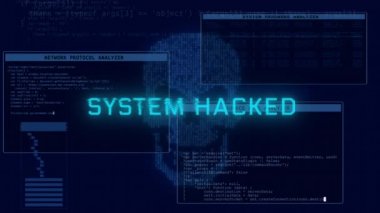 Bilgisayar ekranında virüsten etkilenen sistem hackleme aygıtı tespit edildi.