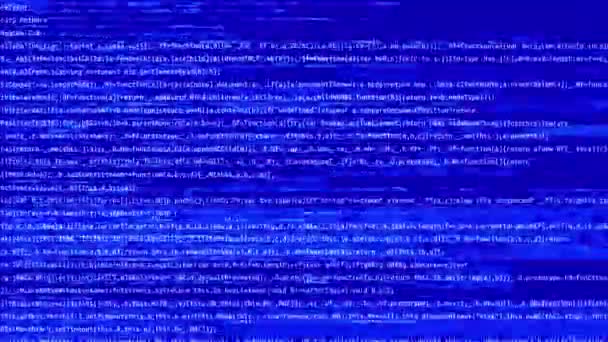 Flujo de flujo de datos de código de Hacking 3D en mensajes de error de pantalla azul Computer Loop Animation Background. — Vídeos de Stock