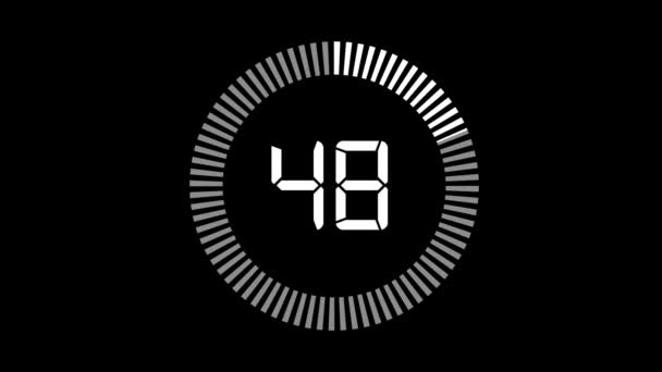 Современный дизайн Countdown одна минута анимации — стоковое видео