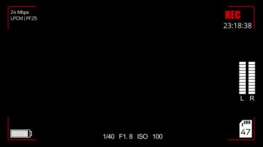 Çerçeve HUD element Teknoloji HUD Kamera görüntü bulucu Döngü Canlandırması.