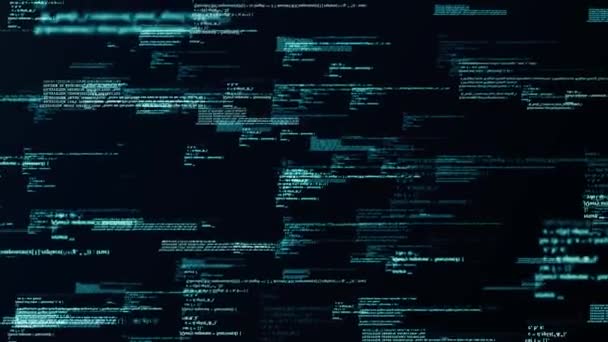 4K Futuristische digitale beweging abstracte matrix cyber omgeving simulatie lus achtergrond. — Stockvideo