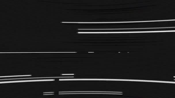 Digital TV Signal Distorted Noise Glitch Overlay Loop Animation Arrière-plan. — Video