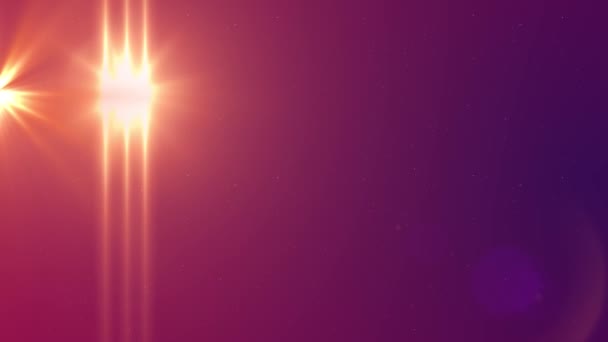 光学レンズフレア遷移シームレスループ。4K美しい大きなオレンジ色の赤いスポットライト効果. — ストック動画