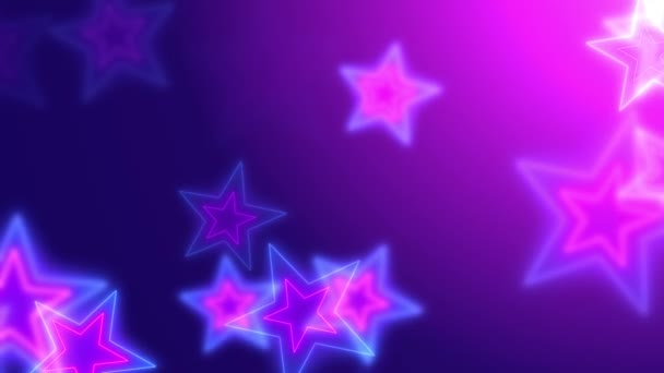 Funkeln glitzernde Sterne funkelnden Hintergrund Animation Konfetti Schneeflocken und Bokeh-Lichter — Stockvideo