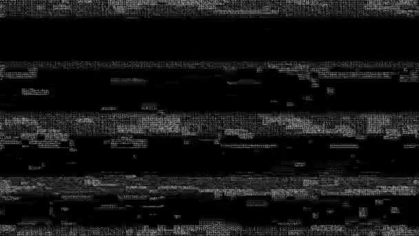 Glitch TV Static Noise Distorted Signal Problems Loop Animation — 비디오