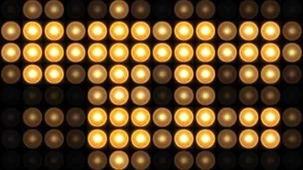 Luci del proiettore lampeggiante parete 4K luci Flash Club Loop Animazione sfondo. — Video Stock