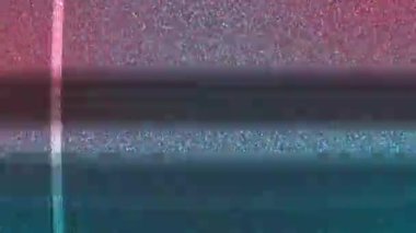 4K vintage şalteri aç, televizyonu kapat. Analog Statik Gürültü Doku Canlandırması.