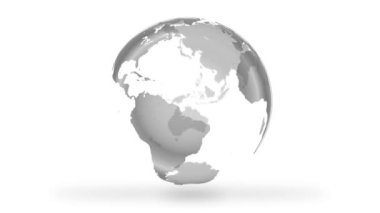 Beyaz Düğüm ve hat bağlantısı. Dünya küresel iletişim döngüsü arkaplanı. 4K