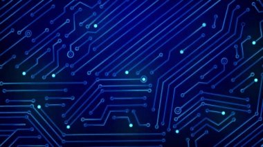 Teknoloji hattı ışık efektli 4K Dijital Teknoloji arkaplanı.
