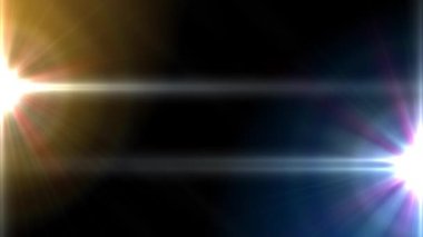 Optik Mercek Fişeği Efekti ve Işık ve Geçişler Yeşil Ekran Döngüsü Canlandırma Arkaplanı Sızdırır.