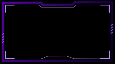 Teknoloji HUD Döngü Animasyonu. Çerçeve kenarlığı HUD ögesi. HUD ekran bulucu.