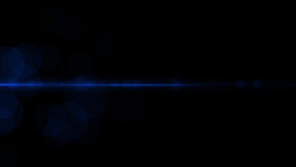 Blå sfärisk lins utflytning roterande optisk lins utflytning Effekt och läckor Ljus och övergångar svart bakgrund — Stockvideo
