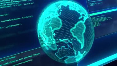 Sistem Korundu ve Dünya Bağlantıları Ağ Canlandırma Arkaplan Döngüsü.