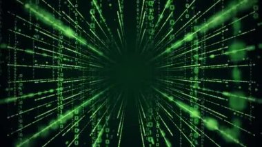 4K Matrix Hi Tech döngüsü Arka plan, Teknoloji Tüneli.