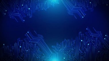 4K 3D baskı devresi teknolojisi siber ve fütüristik konsept animasyonu.