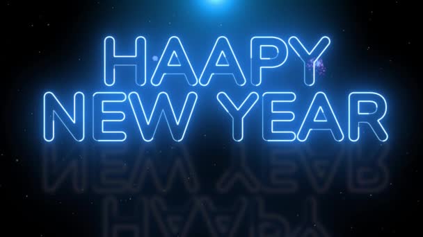 2022 Gott nytt år Neon Bakgrund färgglatt. Jul bakgrund 2023. — Stockvideo