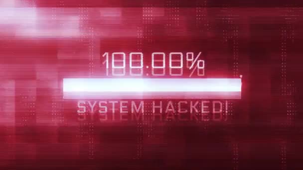Wirus komputerowy lub koncepcja hakowania systemu internetowego. — Wideo stockowe
