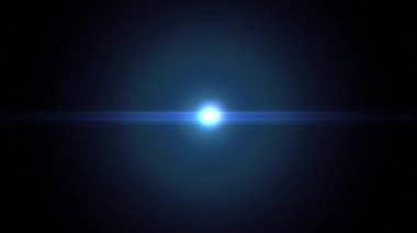 4K Mavi Optik Fişek Siyah Yeşil Ekran Döngüsü Animasyon Arkaplanı 'nda yanıp sönüyor.